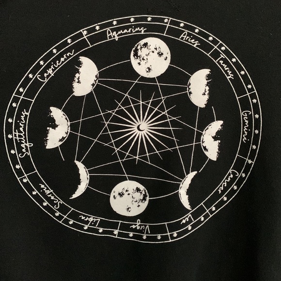 Astrology & Moon Phases Boyfriend Crewneck Sweater - Picture 4 of 5